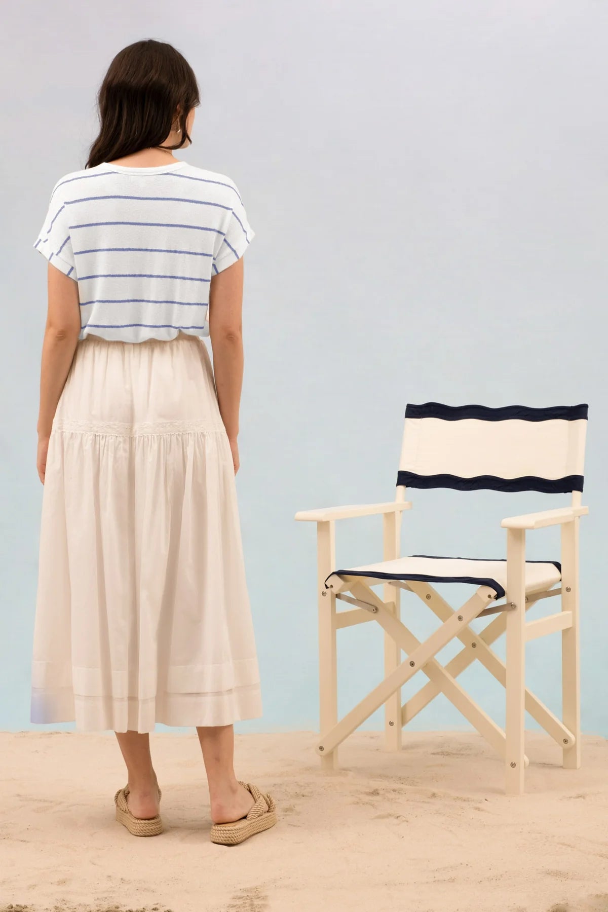 BP Round Stripe Knit Blouse