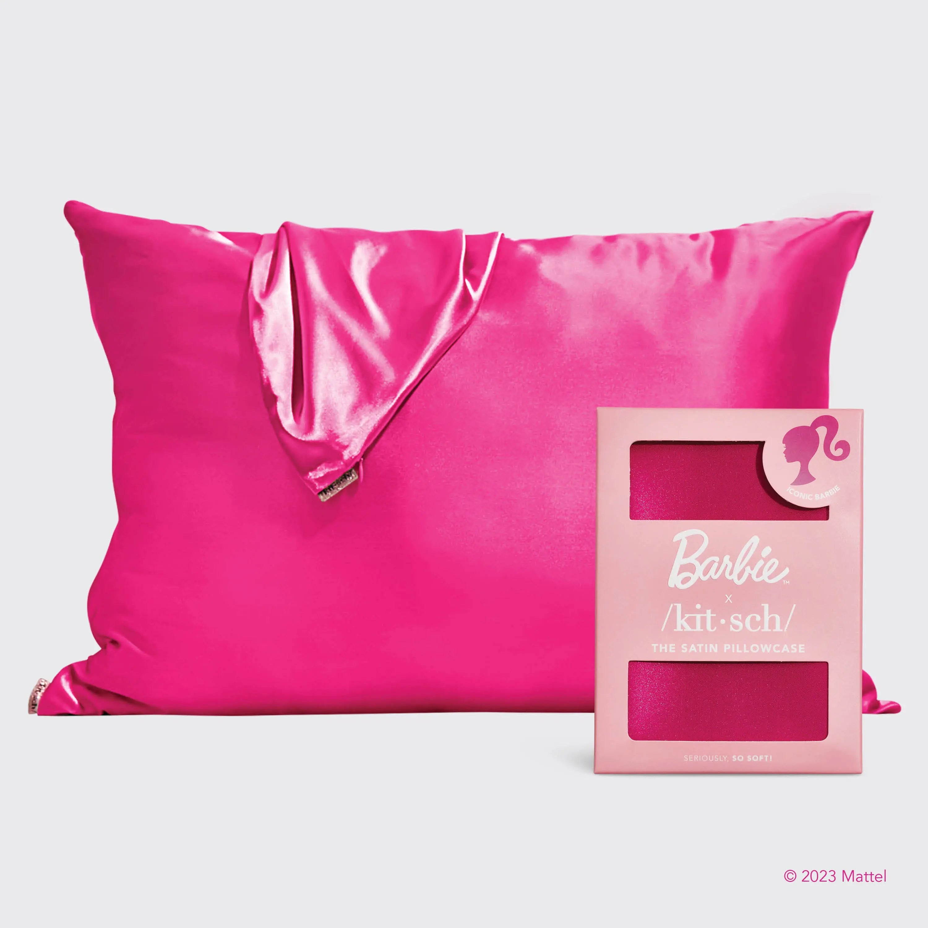 Kitsch Barbie Pink Satin Pillowcase – Haley - Main Image