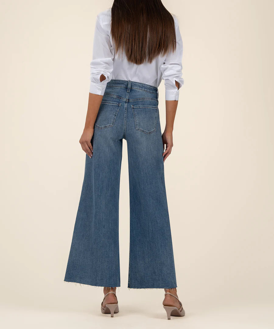 KUT Ryan Raw Cut Wide Leg