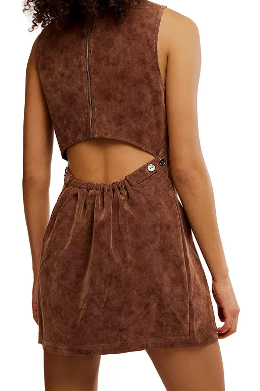 FP Atlas Faux Suede Mini Dress