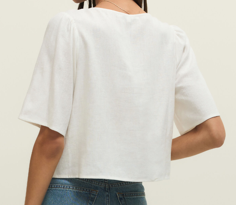 Z Supply Linen Tie Top