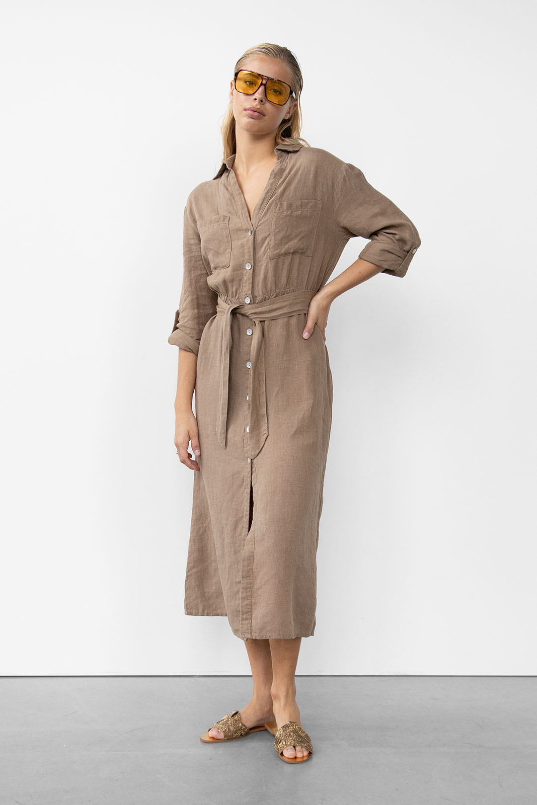 WB Linen Shirt Dress