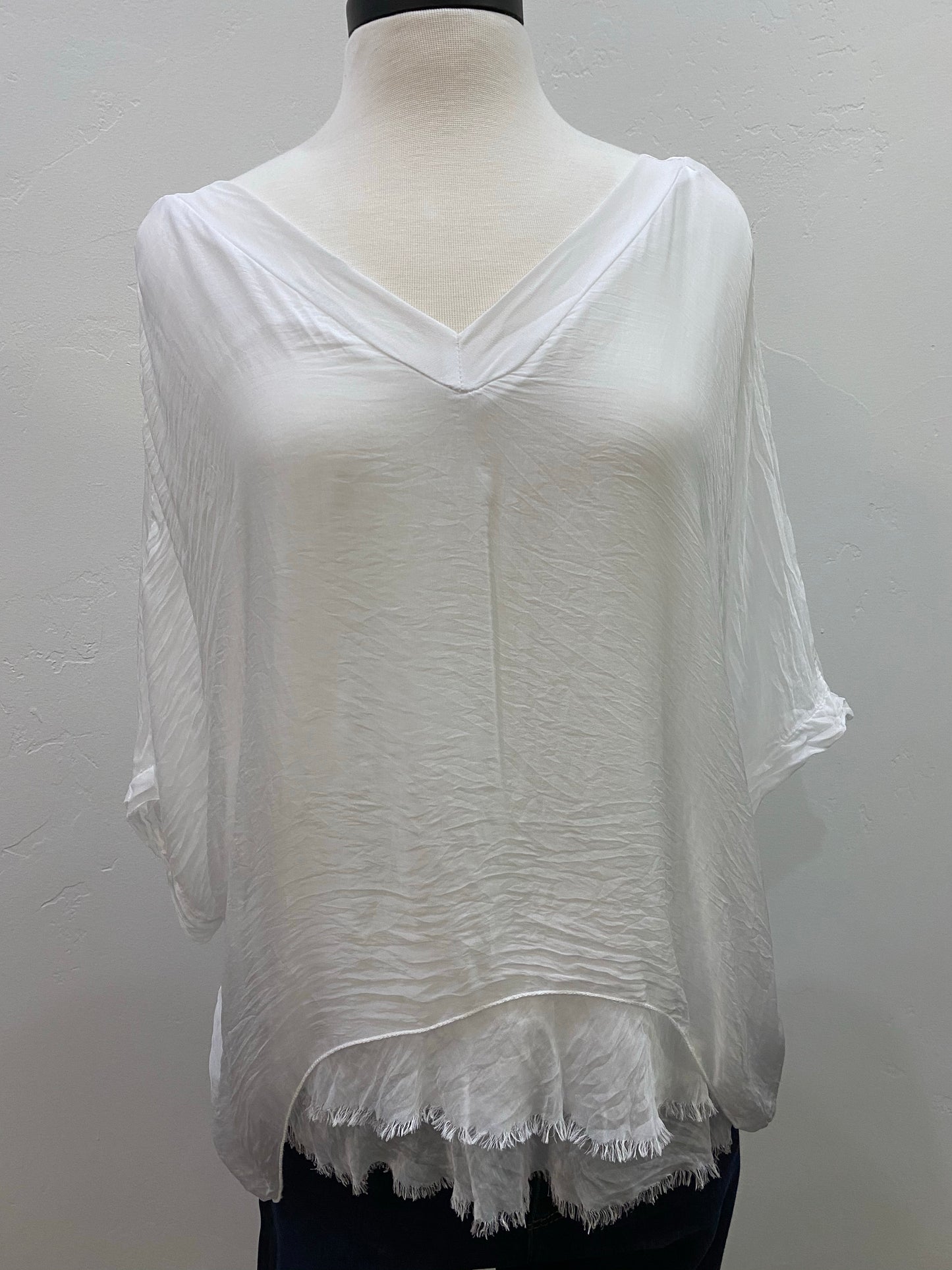 Karamel Tiered V Nk Slv Blouse