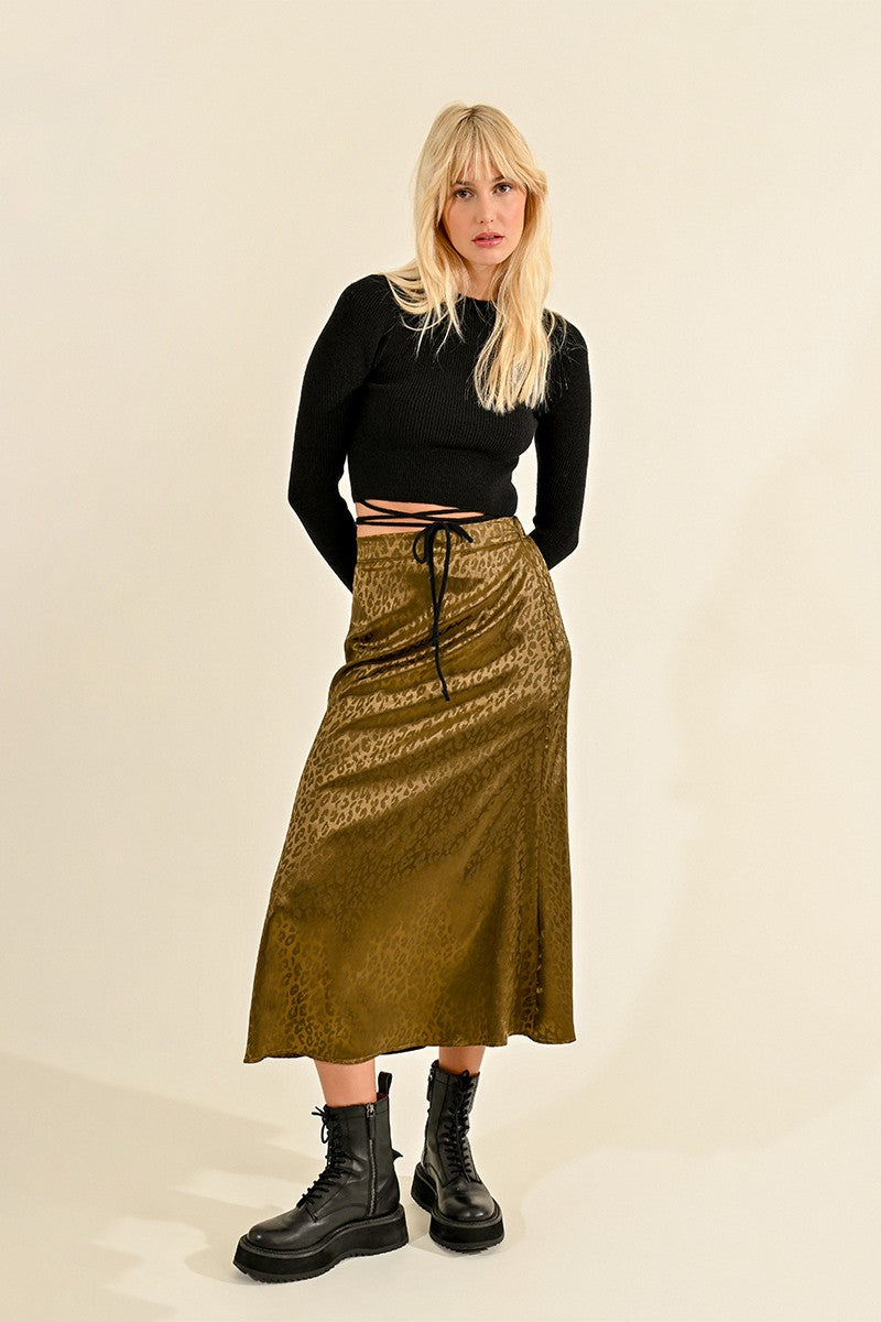 Molly B Bronze Leopard Skirt
