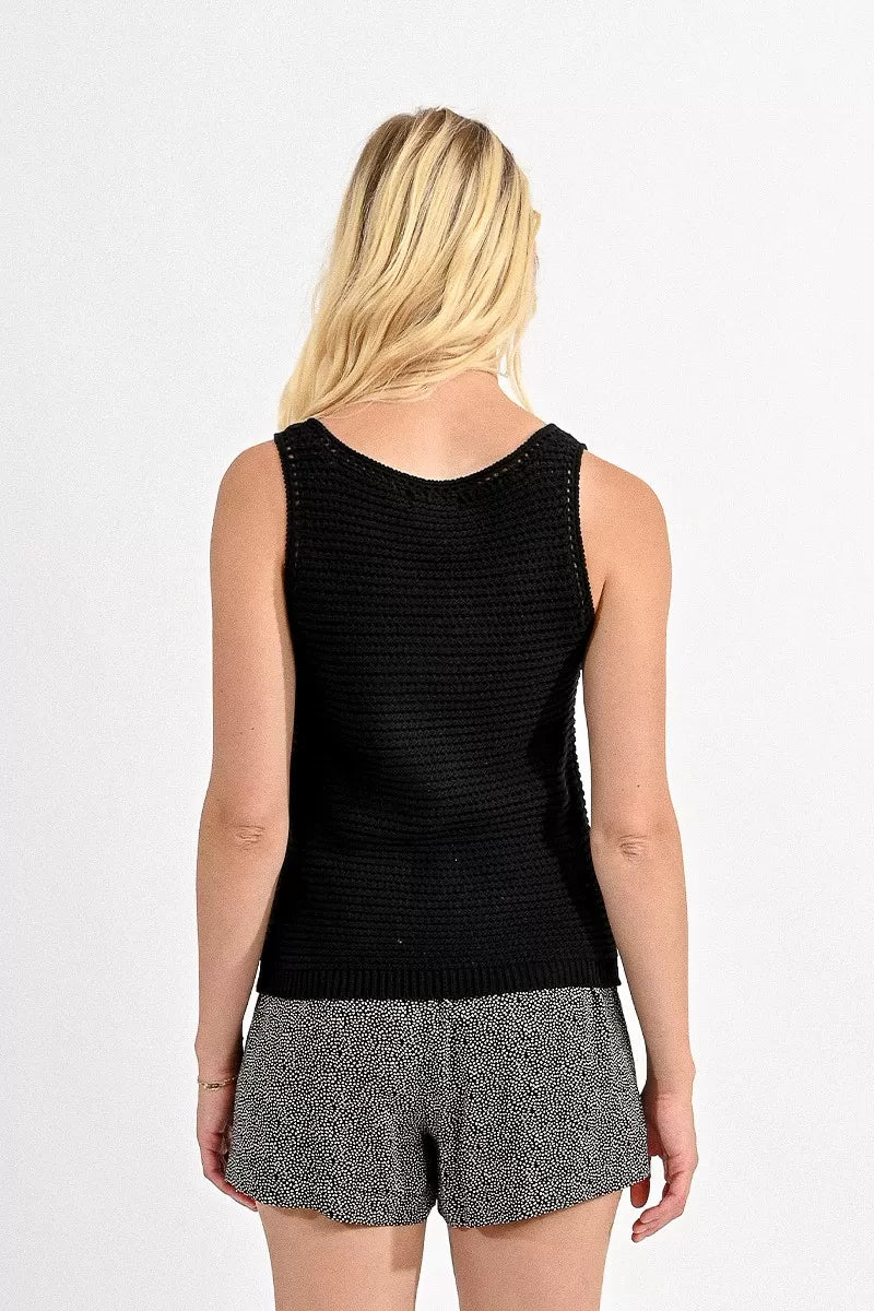Molly B Blk Knit Top