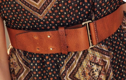 Vera Cognac Double Prong Belt