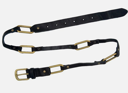 Krystel Black Chain Link Belt