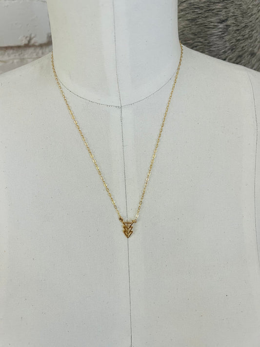 Triple Triangle God Necklace