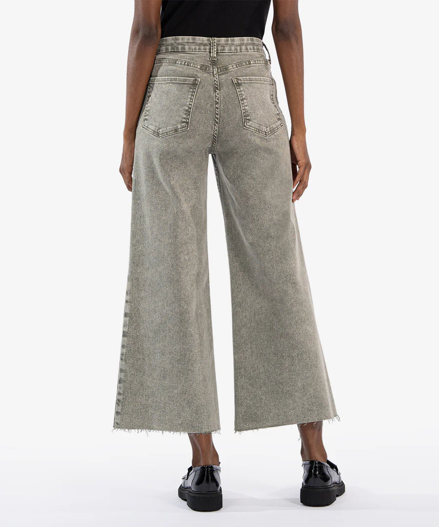 KUT Olive Meg Wide Leg Denim