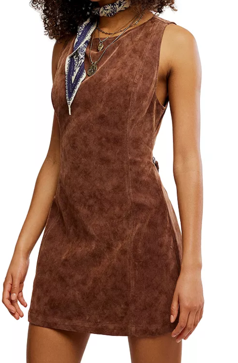 FP Atlas Faux Suede Mini Dress