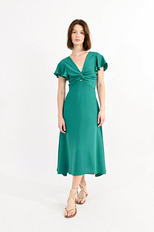 Molly B Emerald Tie Front Dress