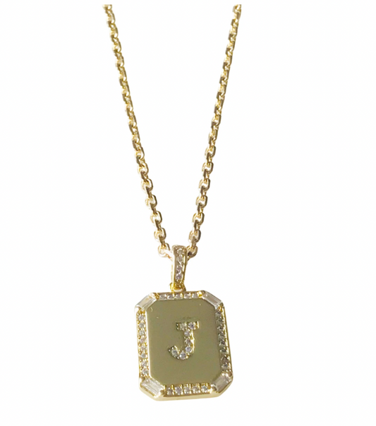 Market and King Initial Necklace