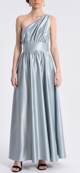 Molly B Sage One Shoulder Gown